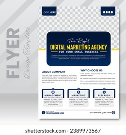 corporate geometric business flyer template design, modern business marketing leaflet layout,creative digital marketing agency brochure, advertise, publication, company promotion a4 cover design