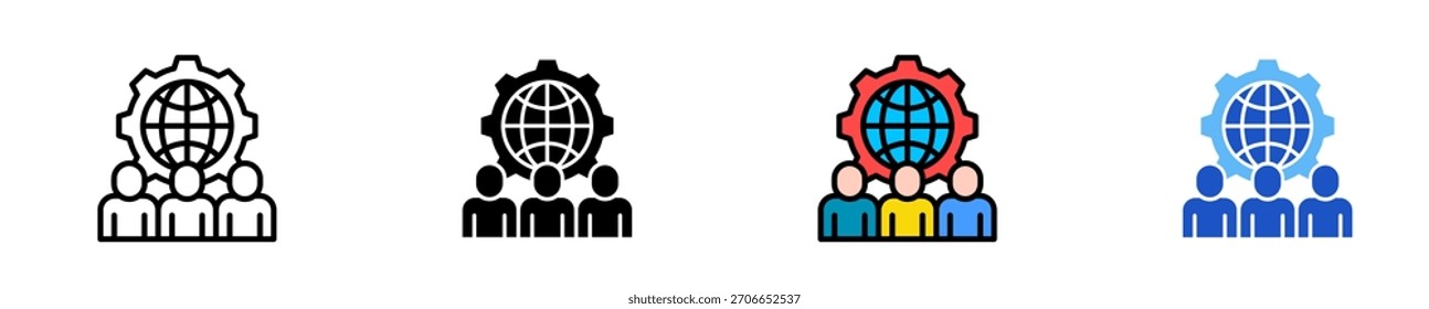 Corporate Governance-Symbol - Sammlung mehrerer Stile festlegen
