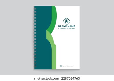 Corporate  green color notebook cover design