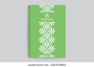 Corporate  green color notebook cover design