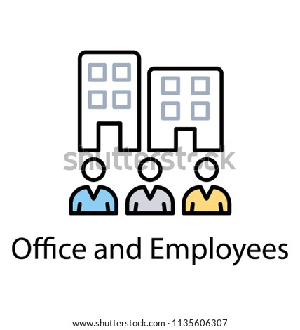 
A corporate or group of companies concept vector icon 

