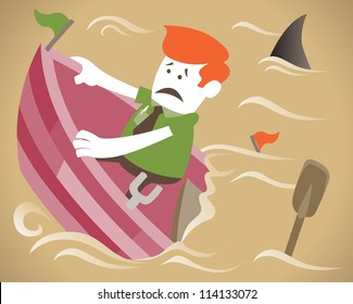 Corporate Guy onboard his sinking ship