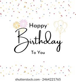 Corporate Happy Birthday to you card, post template design. Greeting Card. Celebration. Minimalist design