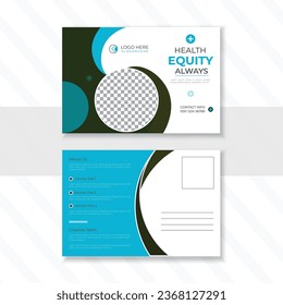 Corporate health postcard design template