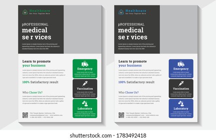 corporate healthcare cover a4 template design for a report and medical brochure design, flyer, leaflets decoration for printing and presentation vector, easy to edit