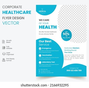 Corporate Healthcare Flyer design Vector