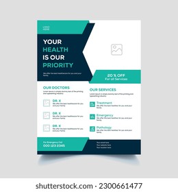 Corporate Healthcare Flyer Template
Well Organized
A4 Size Flyer
Resolution 72ppi and Color mode RGB
Ready to use
Adobe illustration CC version

