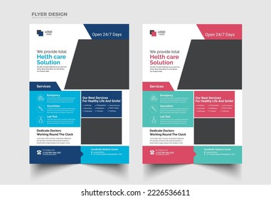 Corporate healthcare Layout template design.