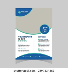 Corporate healthcare and medical flyer design Template