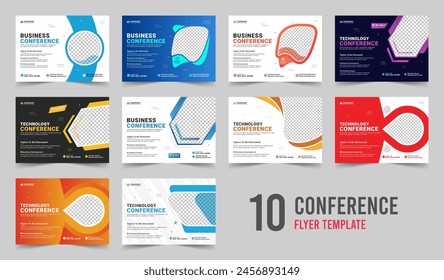 Corporate Sound Horizontal Annual Business Conference Flyer Layout und Einladung Banner Vorlage Design. Jährlicher Corporate Business Workshop, Meeting, Training, Jahreskonferenz Flyer, Cover Design