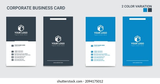 Corporate Horizontal Business Card Template