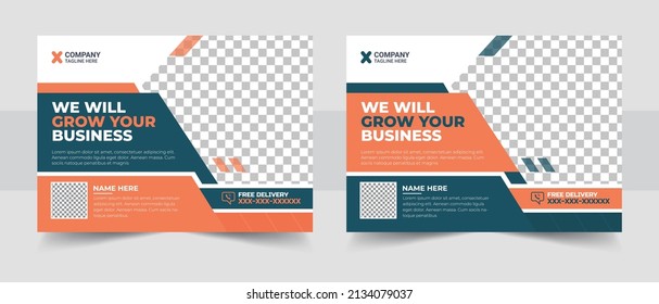 Corporate Horizontal Business Conference Flyer Template. Horizontal Conference Flyer Design Template. Leadership Conference Flyer Design , Business Or Corporate Conference Flyer Design