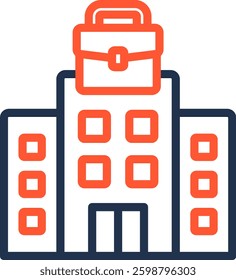 Corporate Icon Color Line Vector Illustration