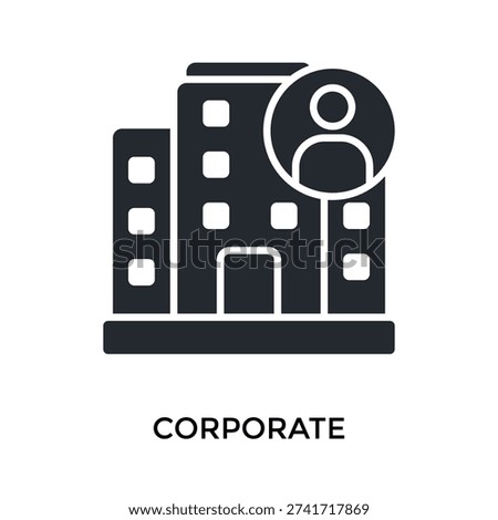 Corporate Icon Glyph Style. Vector Illustration For Graphic Design