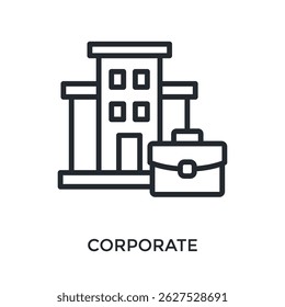 Estilo De Estrutura De Tópicos De Ícone Corporativo. Ilustração De Vetor Para Design Gráfico