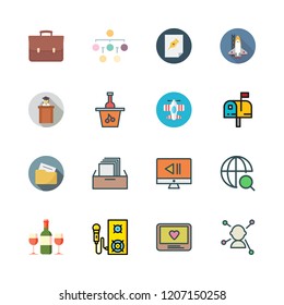 corporate icon set. vector set about wine, startup, web and portfolio icons set.