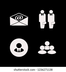 corporate icon. corporate vector icons set businessmen, businessman, mail and people