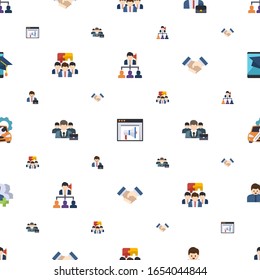 corporate icons pattern seamless. Included editable flat Leadership, Banner Ads, Entrepreneur, Team building, business people, partnership icons. corporate icons for web and mobile.