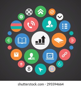 corporate icons universal set for web and mobile