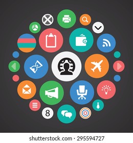 corporate icons universal set for web and mobile
