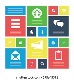 corporate icons universal set for web and mobile