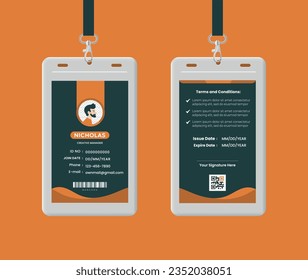 Corporate ID card design for employees and students
