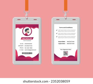 Corporate ID card design for employees and students