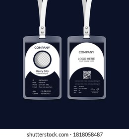 Corporate ID Card Design, Simple and Clean id card Design Template.