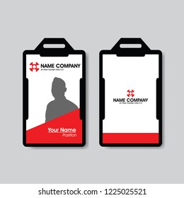 Corporate ID Card Design Template  red