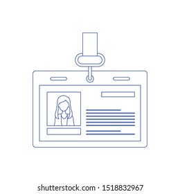 Corporate ID Card Design Template. Concept of line icon
