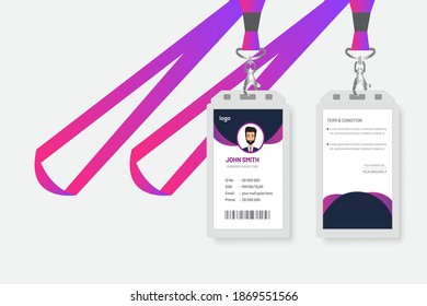Corporate id card design template vector