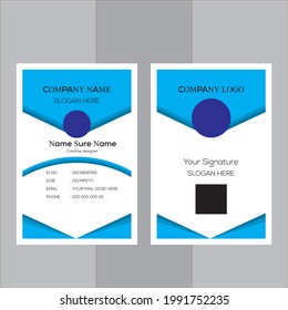 Corporate ID Card Design Template vector.