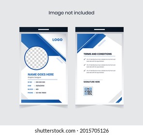 Corporate id card design template. abstract and colorful theme use for multipurpose
