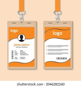 Corporate ID Card Design Template with vector format. eps10