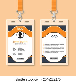 Plantilla de diseño de tarjeta de identificación corporativa con formato vectorial. eps10