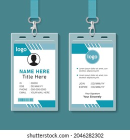 Plantilla de diseño de tarjeta de identificación corporativa con formato vectorial. eps10