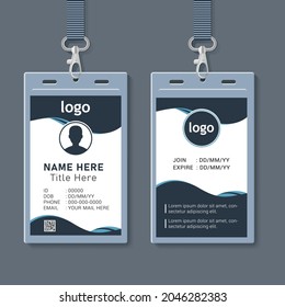 Plantilla de diseño de tarjeta de identificación corporativa con formato vectorial. eps10