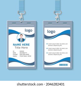 Plantilla de diseño de tarjeta de identificación corporativa con formato vectorial. eps10
