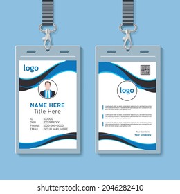 Corporate ID Card Design Template with vector format. eps10
