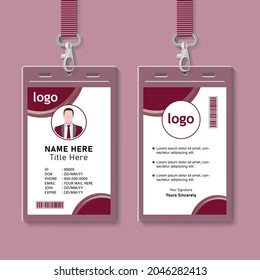 Corporate ID Card Design Template with vector format. eps10