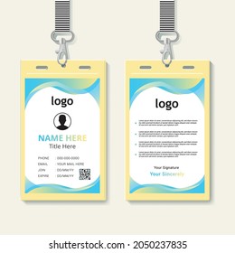Corporate ID Card Design Template with vector element. 