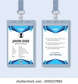 Corporate ID Card Design Template with vector element. 