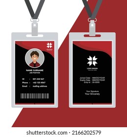 Plantilla de diseño de tarjeta de identificación corporativa adecuada para la empresa