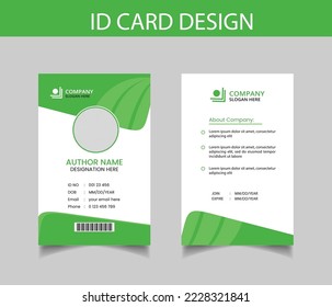 Plantilla de diseño de tarjeta de identificación corporativa