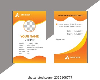 Corporate Id card design template - vector