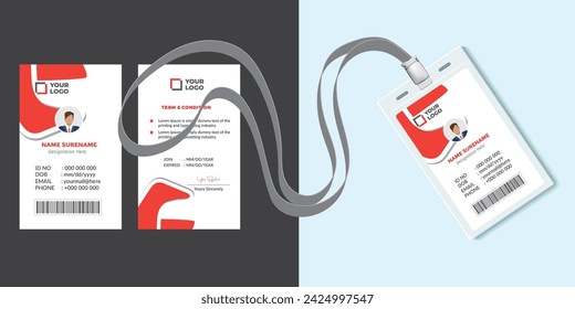 Plantilla de diseño de tarjeta de identificación corporativa