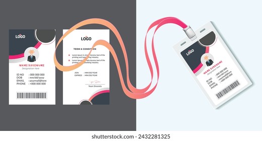 Plantilla de diseño de tarjeta de identificación corporativa