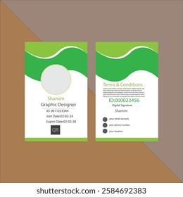 Corporate id card design template