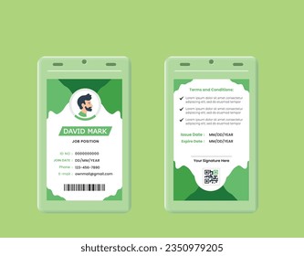 Corporate ID card design vector templates