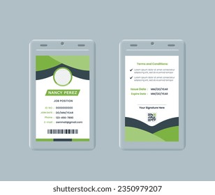 Corporate ID card design vector templates